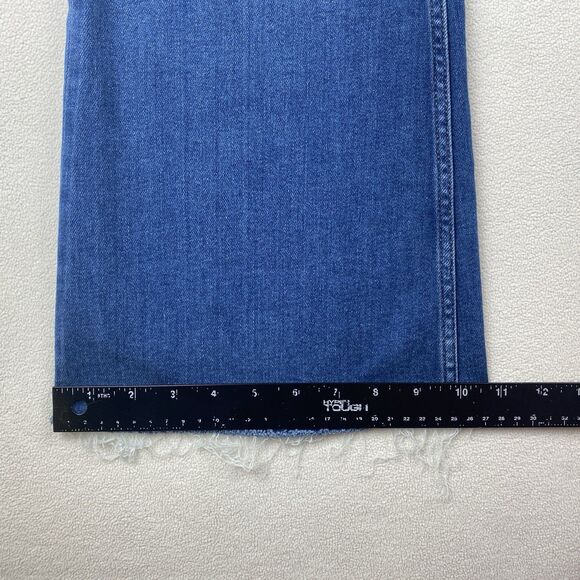 Rag & Bone Jeans 32 Womens High Rise Flare Raw Hem Stretch Blue Denim Boho - Picture 8 of 15